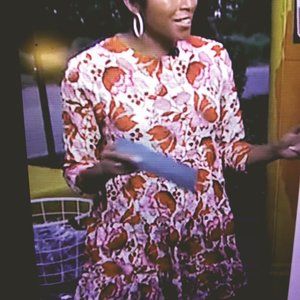 ZARA DRESS   Alicia’s pink floral mini dress on Good Morning America